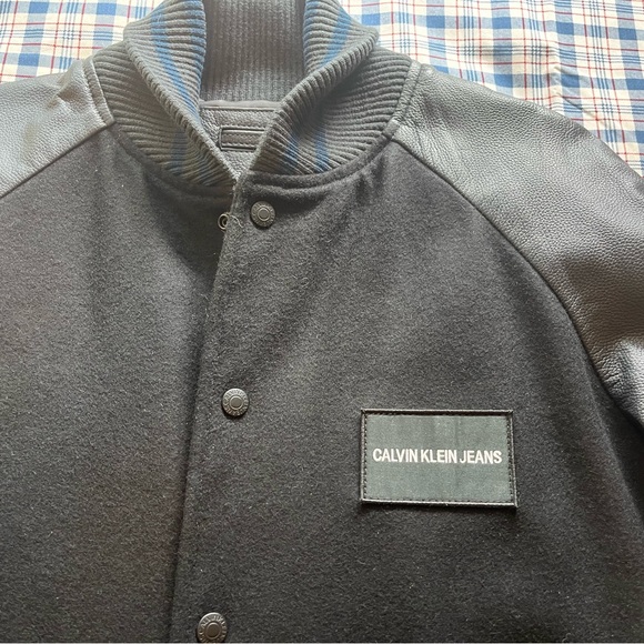 Men’s Calvin Klein Jeans Varsity Bomber Jacket - Picture 4 of 7